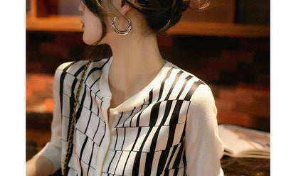 Plaid Button-Front Cardigan