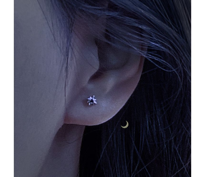 Silver Sterling Star Stud Earring