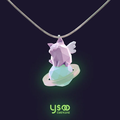 Necklace Pig Planet