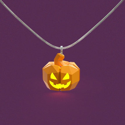 Lantern Pumpkin Necklace Halloween