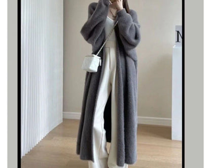 Open Front Long Knit Cardigan