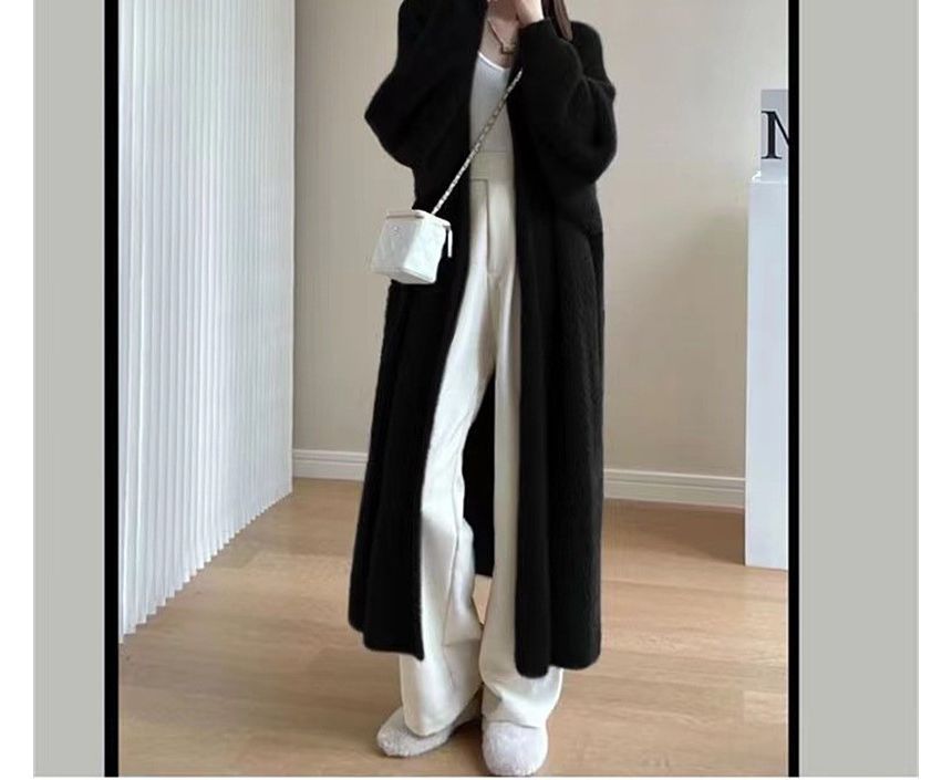 Open Front Long Knit Cardigan