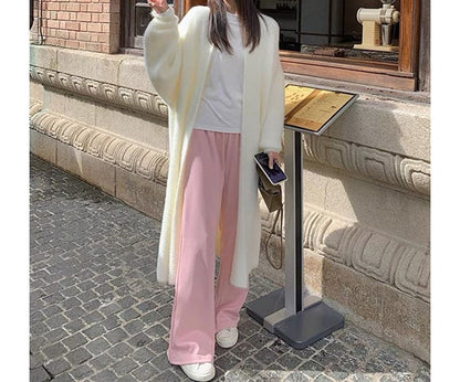 Open Front Long Knit Cardigan