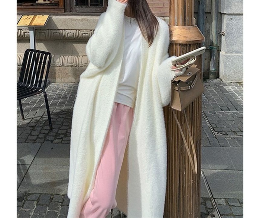 Open Front Long Knit Cardigan
