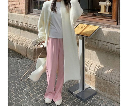Open Front Long Knit Cardigan
