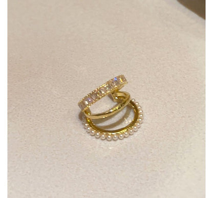 Layered Cuff Rhinestone Ear