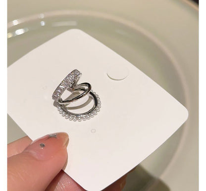 Layered Cuff Rhinestone Ear