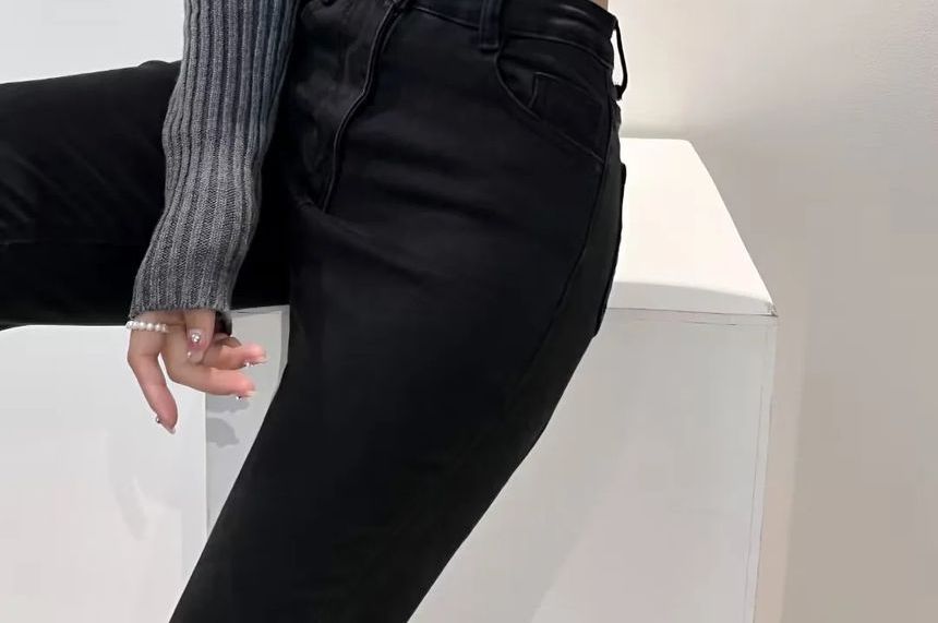 Crop Ribbed Zip-Up Cardigan Long Sleeve