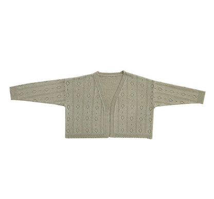 Perforated Knit Cardigan
