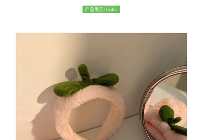 Peach Wrist Band Tie Headband Hair Chenille /