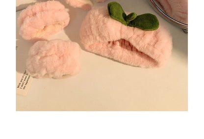 Peach Wrist Band Tie Headband Hair Chenille /