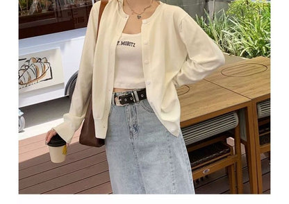 Button-Up Knit Cardigan