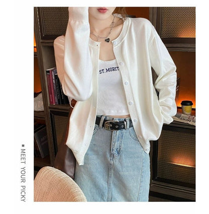Button-Up Knit Cardigan