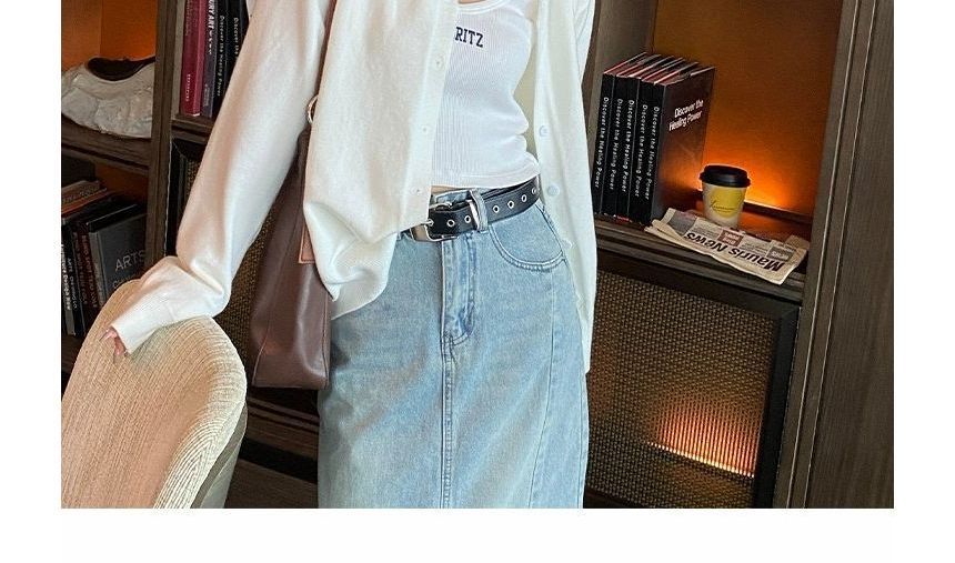 Button-Up Knit Cardigan