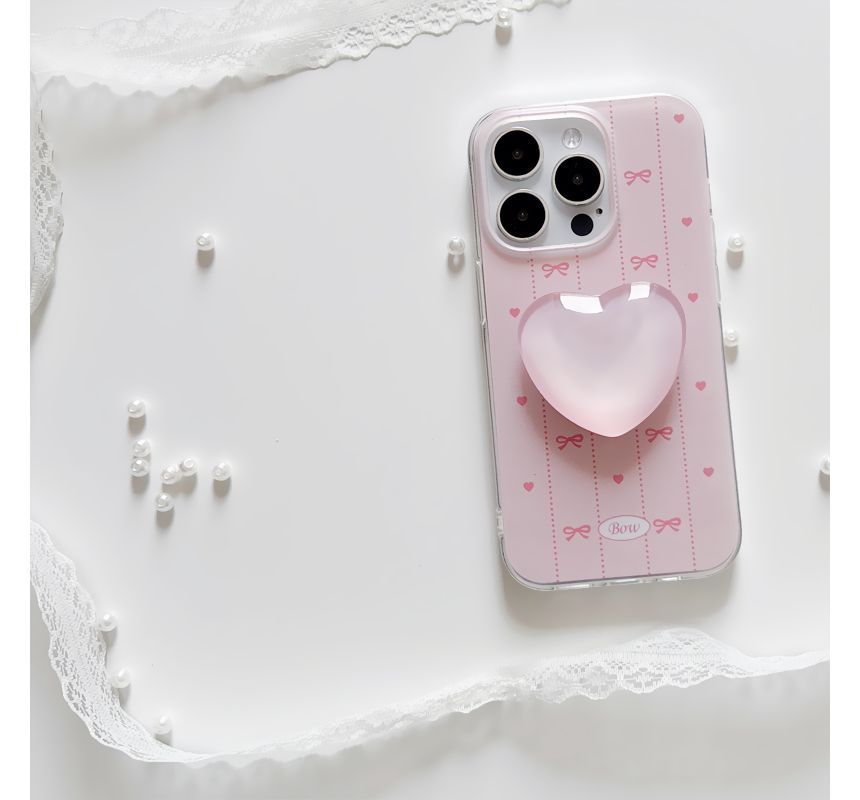 / Heart Phone Case Bow Stand