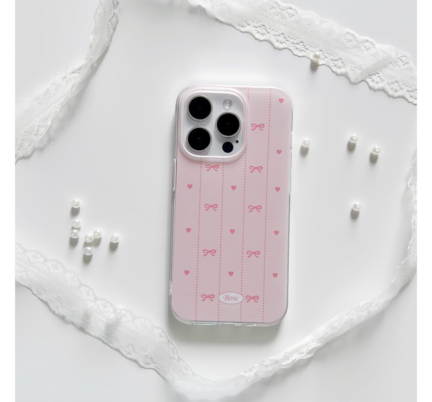 / Heart Phone Case Bow Stand