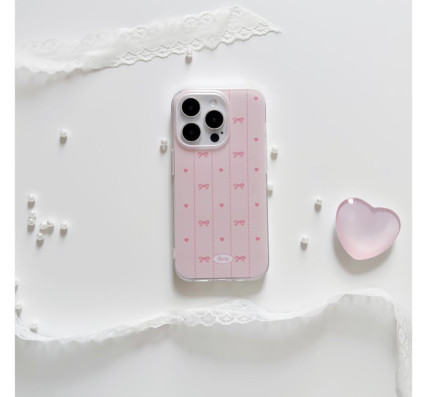 / Heart Phone Case Bow Stand