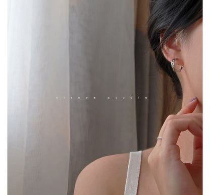 Earring Thorn Hoop Silver Sterling