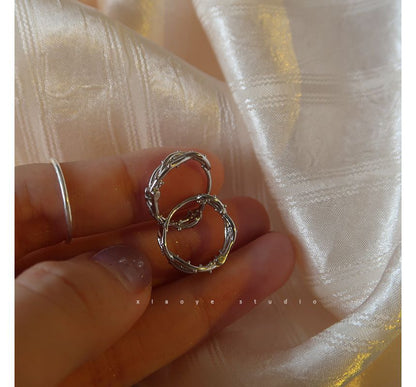 Earring Thorn Hoop Silver Sterling