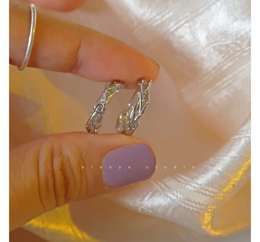 Earring Thorn Hoop Silver Sterling