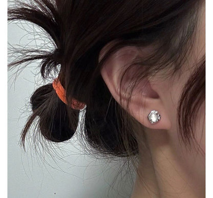 Agate Earring Alloy Stud