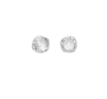 Agate Earring Alloy Stud