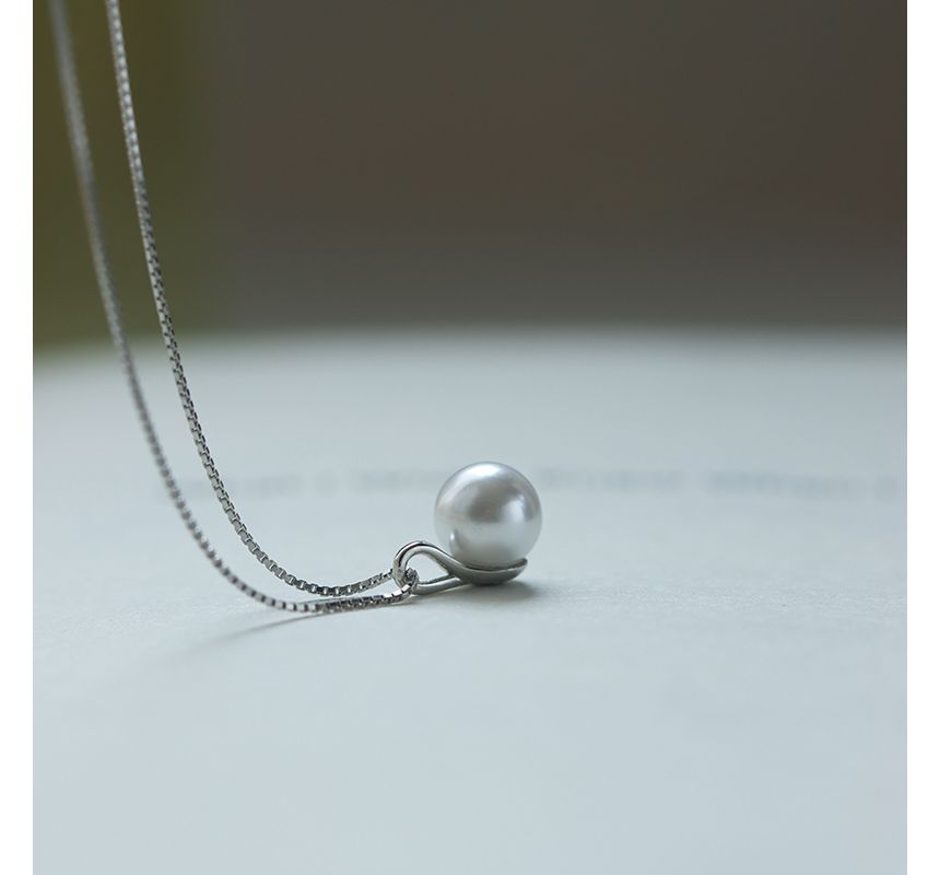 Pendant Alloy Faux Pearl Necklace