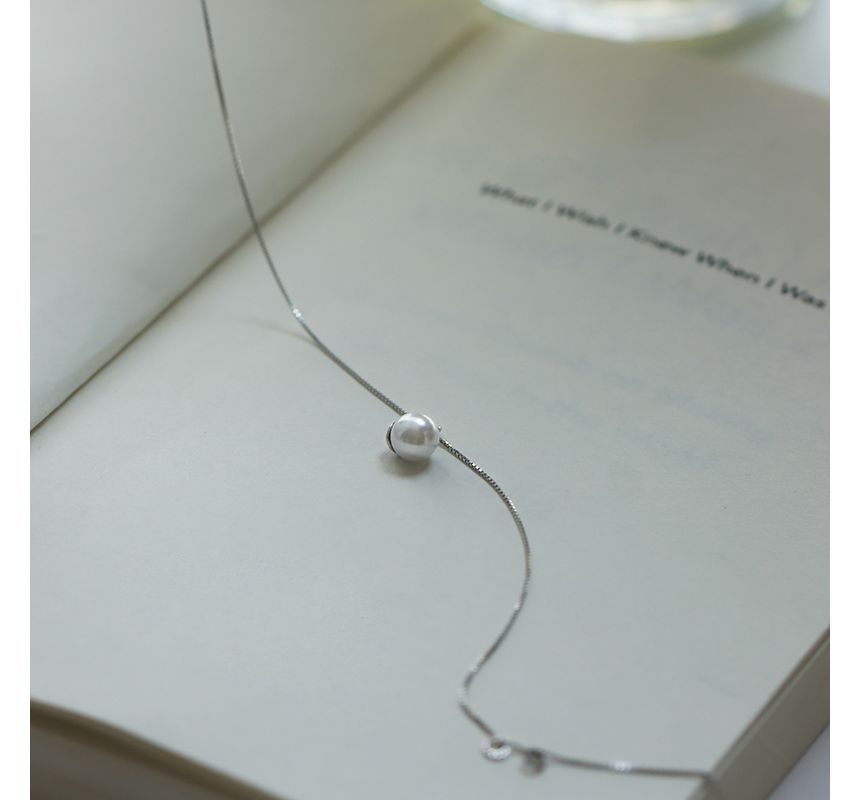 Pendant Alloy Faux Pearl Necklace