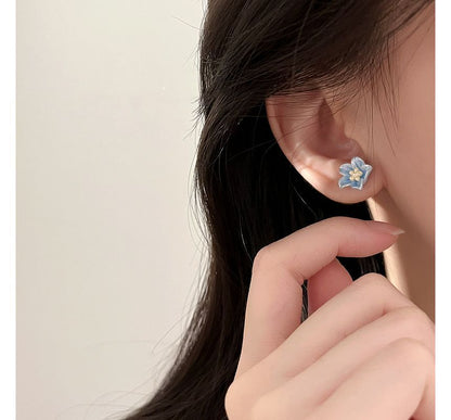 Earring Alloy Floral Acrylic Stud