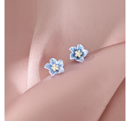 Earring Alloy Floral Acrylic Stud