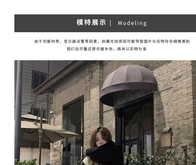 Lapel Collar Plaid Midi Double-Breasted Coat