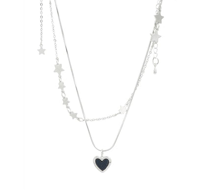 / Alloy Choker Heart Set Star Pendant Necklace