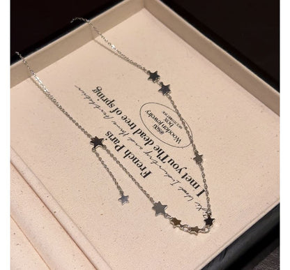 / Alloy Choker Heart Set Star Pendant Necklace