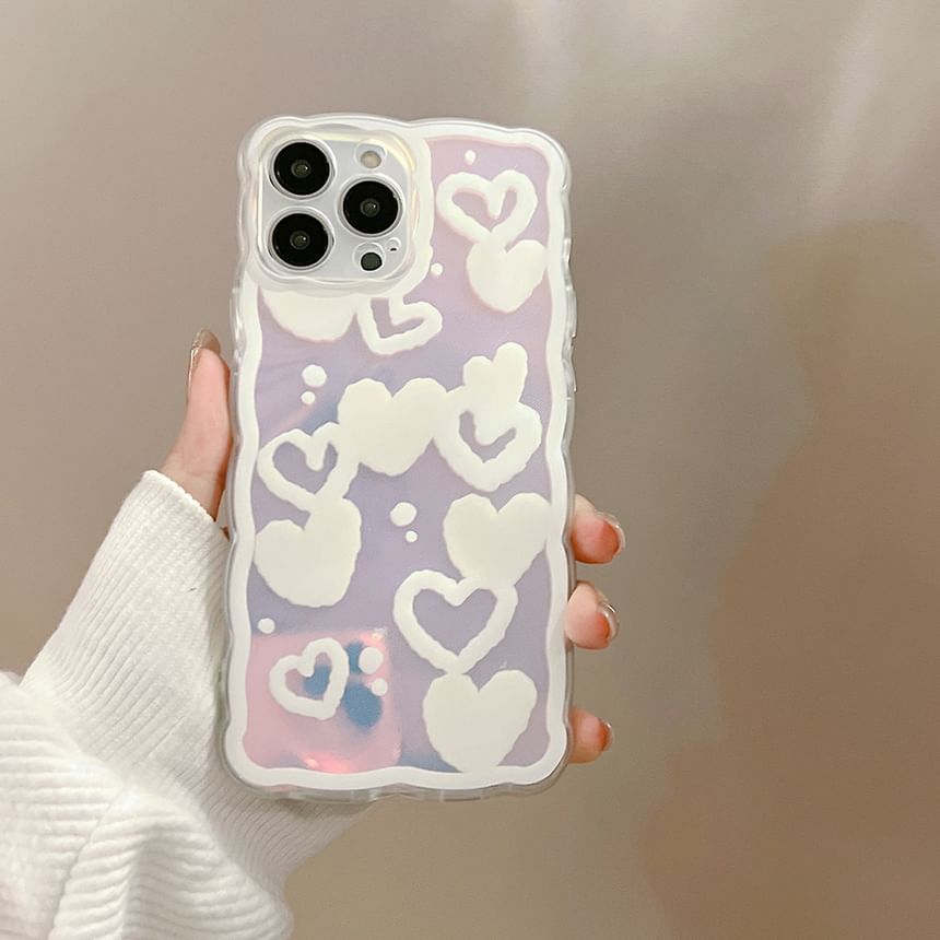 Holographic Case Phone Heart