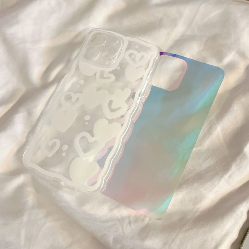 Holographic Case Phone Heart
