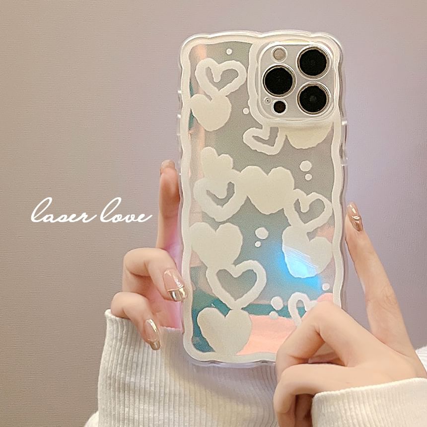 Holographic Case Phone Heart