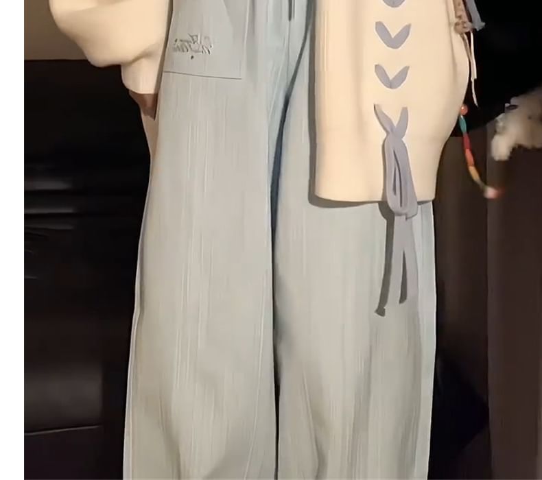 Two Tone Lace-Up Cardigan
