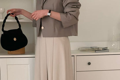High-Rise Accordion Pleated Midi A-Line Skirt