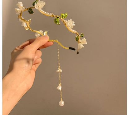 Pearl Floral Headband Faux