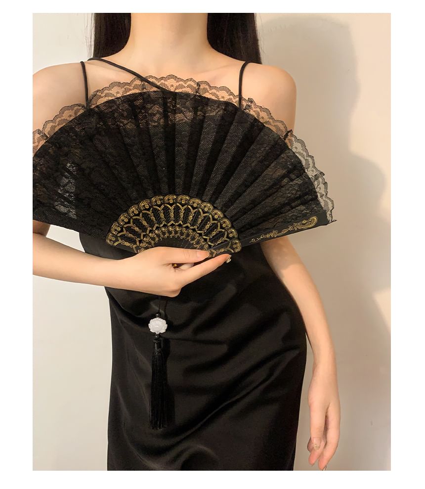 Hand (Various Designs) Foldable Fan Lace