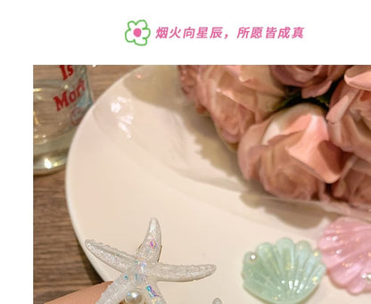 Faux Resin Shell Starfish Pearl Hair / Clip