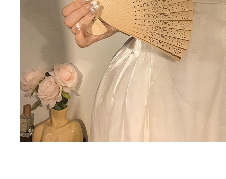 Fan Wooden Hand Foldable Cutout