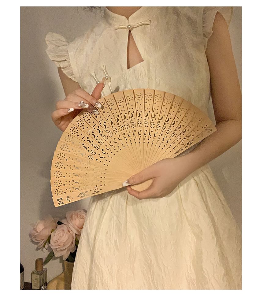 Fan Wooden Hand Foldable Cutout