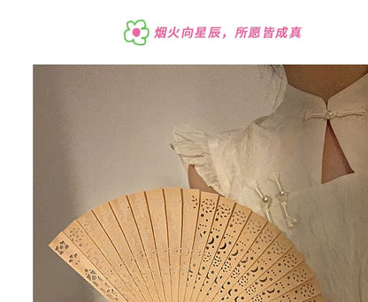 Fan Wooden Hand Foldable Cutout