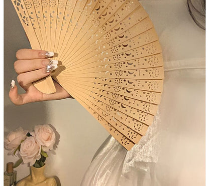 Fan Wooden Hand Foldable Cutout