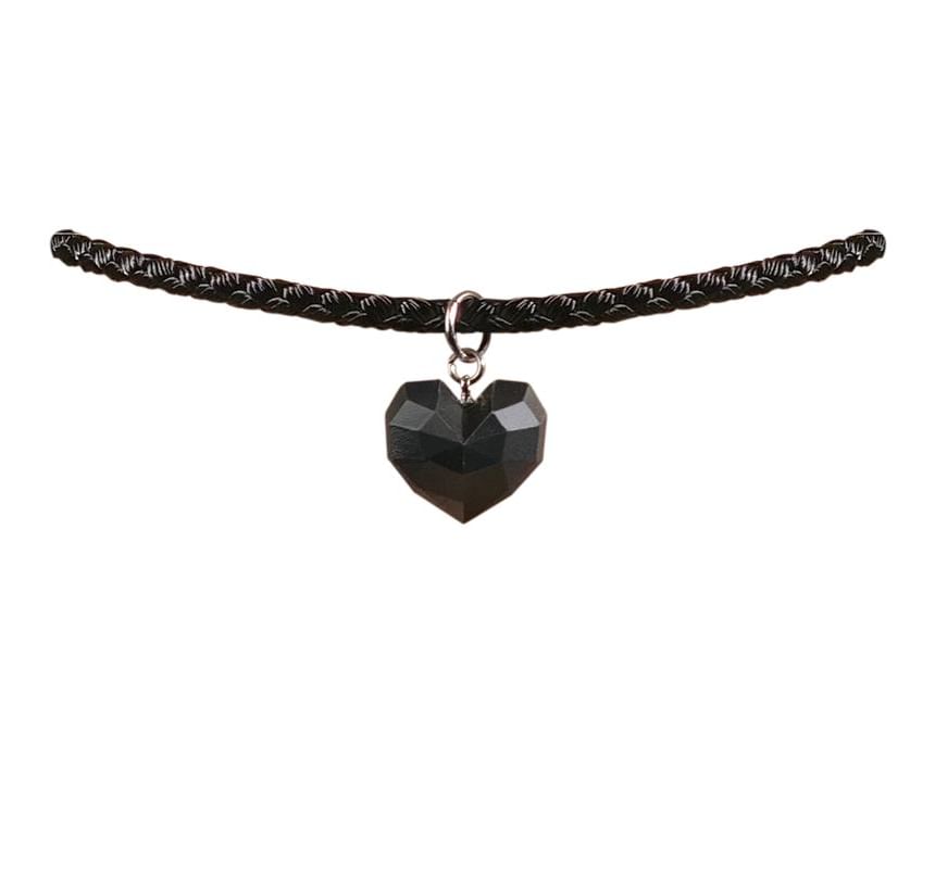 Cord Heart Choker Pendant