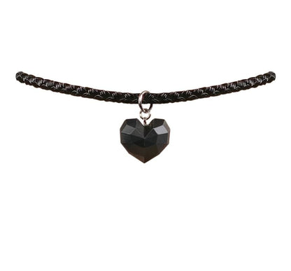 Cord Heart Choker Pendant