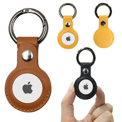 Faux AirTag Holder Keyring Leather