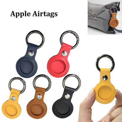 Faux AirTag Holder Keyring Leather