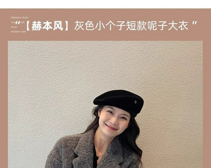 Notch Lapel Melange Double Breasted Blazer